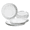 Diamond White Silver, variant on " OCCASIONS " 40 Piece Plates Pack, Heavyweight Disposable Wedding Party Plastic Bowls (14oz Soup Bowl, Celebration White & Gold)