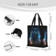 thumbnail image 3 of Fotbe Cool Blue Light Wolf Bolsa Tote con Estampado para Mujer, Bolsos con Cremallera, Bolsa de Hombro Casual de Gran Capacidad con Bolsillos Internos, 3 of 7