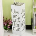 thumbnail image 3 of White Iron Hollowed Umbrella Storage Basket Stand Holder Rack, 3 of 7