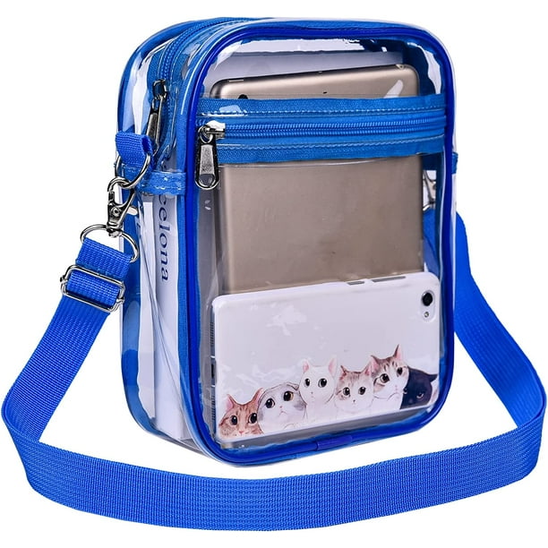 Clear Messenger Bag for Work & Business Travel for Men & Women(Blue