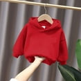 thumbnail image 2 of Ccpelsie Toddler Lightweight Hoodie Sweatshirt, Kids Girls Sports Long Sleeve Pullover Tops(Red,7-9 Years), 2 of 5