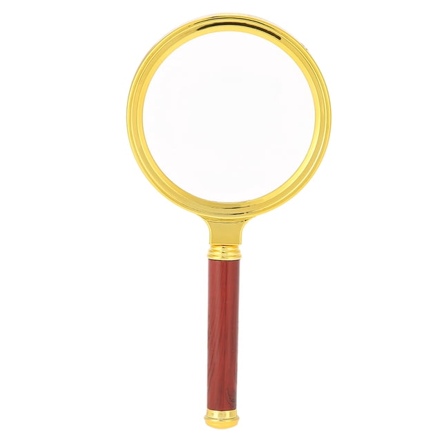 Lupa de mano con lupa 10X con mango de madera desmontable para leer y comprobar joyas