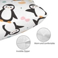 thumbnail image 3 of Pofeuu Colorful Hearts Penguin Print Polyester Microfiber Plush Pillowcases, Super Soft and Cozy Pillow Case Covers with Envelop Closure（Pillow core not included）-14"x20", 3 of 6