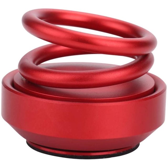1PCS Car Essential Oil Diffuser Solar Auto Rotating Car Perfume Car Air Freshener Fragrance Auto Accessories Decoration Ornament Car Air Freshener Smell, Red