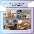 thumbnail image 6 of Serta Copenhagen 61" Rolled Arm Sofa, Easy Care Polyester, Loveseat or Couch for Small Spaces, Beige, 6 of 16