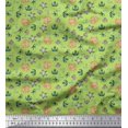 thumbnail image 1 of Soimoi Polyester Crepe Fabric Anchor Hook,Crab & Starfish Ocean Print Fabric by Yard 52 Inch Wide, 1 of 3