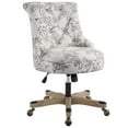 thumbnail image 1 of Pemberly Row Rolling Fabric & Wood Swivel Office Chair in Gray/Natural, 1 of 8