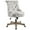 Floral Gray, variant on Pemberly Row Rolling Fabric & Wood Swivel Office Chair in Gray/Natural