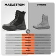 thumbnail image 5 of Maelstrom Military Tactical Work Waterproof Boots with Side Zipper, Black, Size 15M, 5 of 7