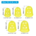 thumbnail image 2 of Uxcell Rubber Finger Tips Silicone Thumb Fingertip Protector Thimble for Guitar Playing Yellow 5 Size Assorted 20 Pack, 2 of 6
