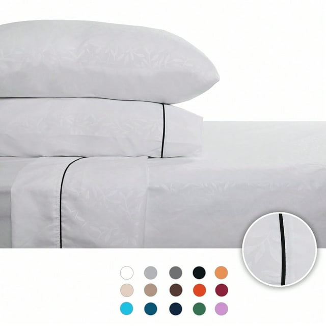 Juego de Sábanas King Size 2800 Hilos Extra Suave Premium Textura Flores Soft Nature