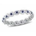 thumbnail image 1 of 1/6 Carat (ctw) Lab-Created Blue Sapphire Eternity Band Ring in 10K White Gold, 1 of 4
