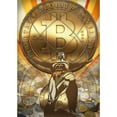 thumbnail image 2 of Hunziker, Steve 14x18 Black Modern Framed Museum Art Print Titled - Bitcoin Deco IV, 2 of 4