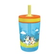 thumbnail image 3 of Zak Designs 15oz Bluey Kelso Travel Straw Tumbler Plastic and Silicone with Leak-Proof Valve for Kids, 2pcs Set, Bluey, 3 of 8
