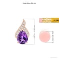 thumbnail image 3 of ANGARA Natural Solitaire Pear-Shaped 1 ct Amethyst Flame Pendant in 14K Rose Gold for Women (Size-8x6mm) | February Birthstone, Anniversary, Jewelry Gift for Women | Natural Amethyst Necklace, 3 of 7