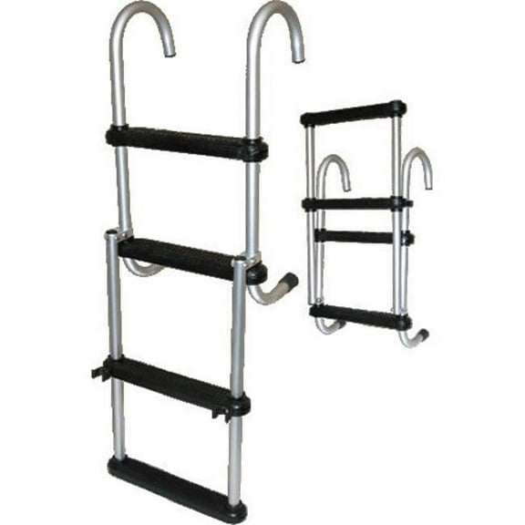 JIF MARINE ASC4SS 4-Step Removable Folding Ladder- Stainless 316