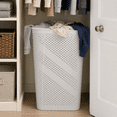 thumbnail image 6 of Mainstays 24" Plastic Hinged-Lid Rectangle Laundry Hamper, White, Adult, 6 of 12
