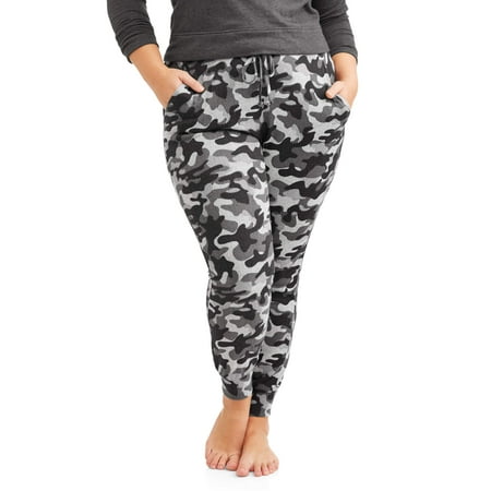 Junior's Plus Brushed Camo Lounge Jogger