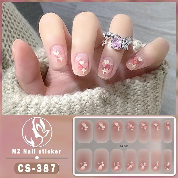 Wartleves Pegatinas para uñas de alta gama CS, estilo chino, resistentes al agua y duraderas, E3