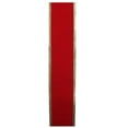 thumbnail image 3 of Northlight Solid Bright Red and Gold Wired Christmas Craft Ribbon 2.5 x 10 Yards, 3 of 4