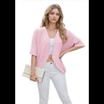 thumbnail image 2 of Cárdigan con Cuello en V y Aberturas Laterales, Color Rosa, Talla XXL, 2 of 10