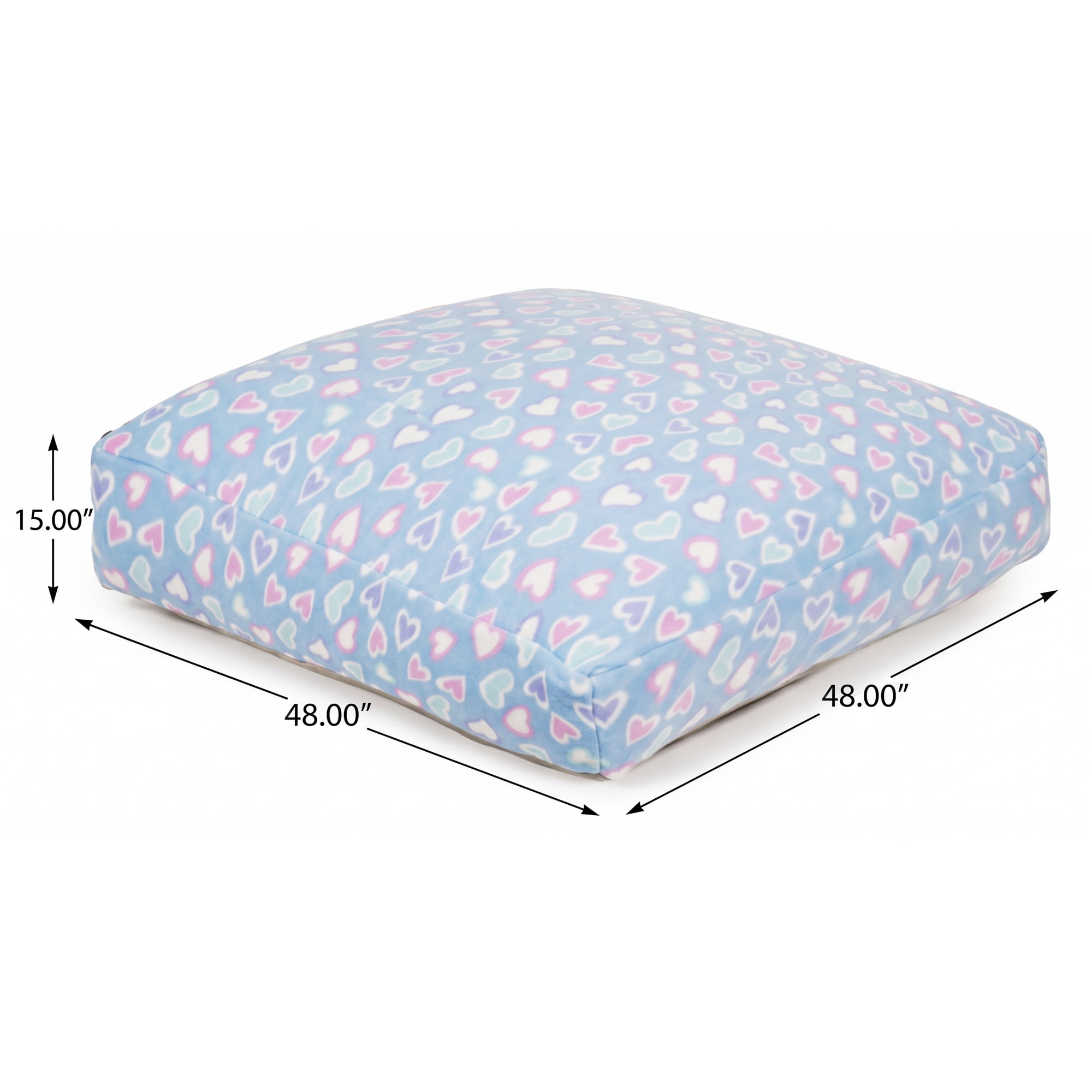 Sensory Crash Pad for Kids & Adults,Soft Landing Crash Mat with Foam Blocks,Removable and Washable Cover,Non-Slip Bottom for Jumping, Relaxing & Play,48" x 48"