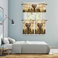 thumbnail image 6 of Elephants in Piers Kitchen Curtains Valances and Tiers Set of 3 Farmhouse Retro Funny Tier Curtains and Valance with Rod Pocket for Small Windows, 27.5"x36", 6 of 9