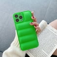 thumbnail image 1 of Fashion Down Jacket Case For iPhone 11 12 13 14 Pro XS Max XR X Soft Puffe Silicone For iPhone 8 7 Plus Back Cover Phone Case Green For iPhone XS, 1 of 6