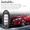 thumbnail image 5 of Vitodeco Leather Smart Key Fob Case Cover Protector - Compatible with Nissan | Compatible with Infiniti - (2007 - 2022 Models) - 4 Buttons, Black/Red, 5 of 5