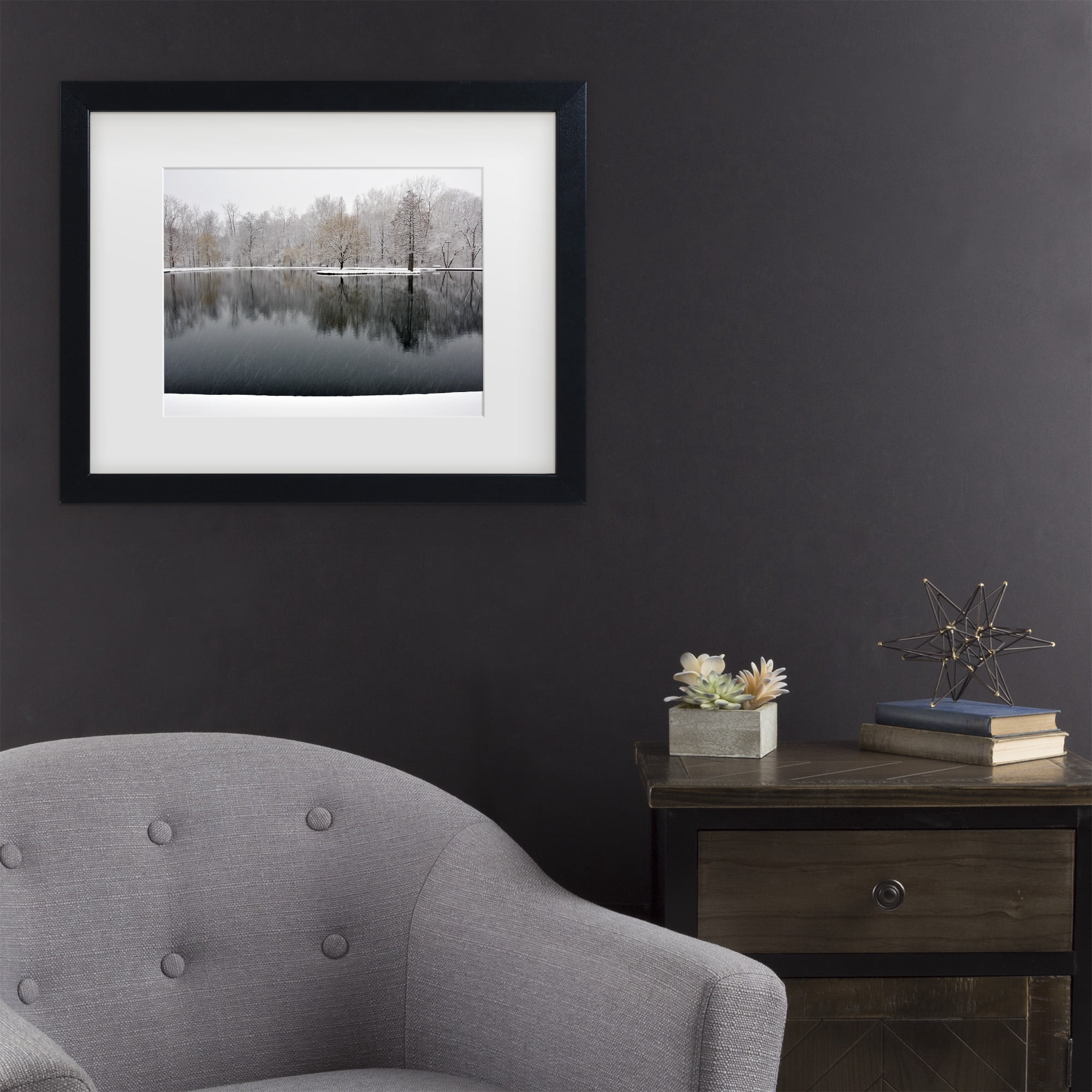 Trademark Fine Art 'Snowy Pond' Canvas Art by Kurt Shaffer