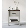 thumbnail image 4 of Home Design Sana Nightstand with Pull-Out Drawer and Open Shelf, White Oak/Brown, Easy Assembly (Set of 2), 4 of 8