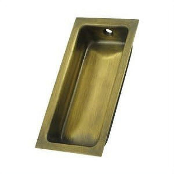 Deltana FP227U5 Flush Pull; Large; 3-5/8" x 1-3/4" x 1/2"; Antique Brass Finish