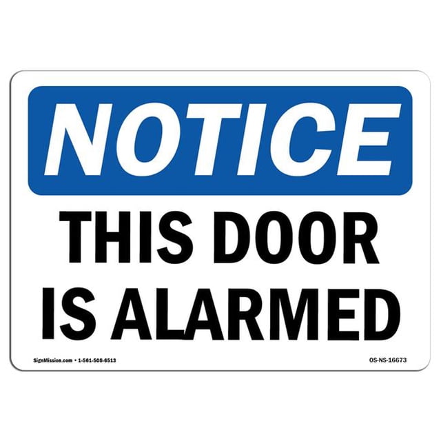 SignMission OS-NS-D-710-L-16673 Panneau d'Avertissement OSHA - Cette Porte Est Alarmé Signe