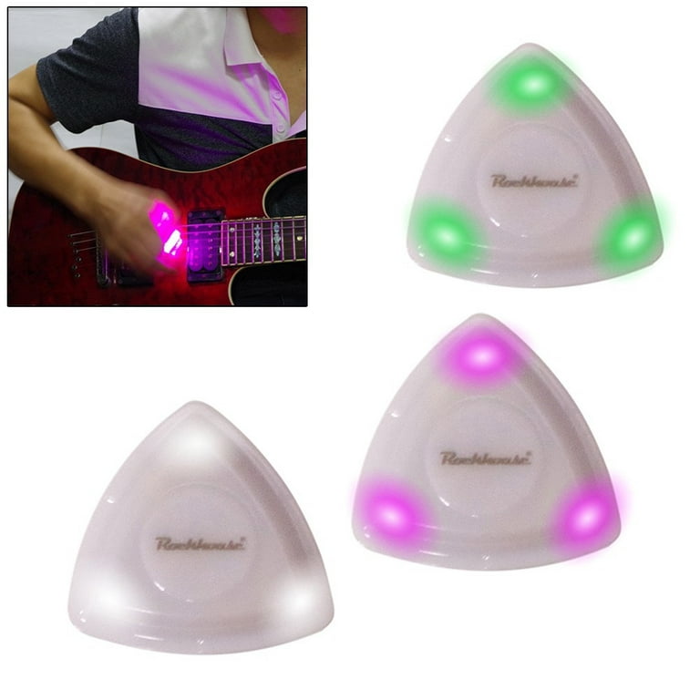Guitar LED Pick Shining Luminous Non-slip Colored Light Guitar Picks  Plectrum