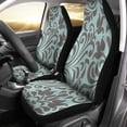 thumbnail image 1 of POGLIP Set of 2 Car Seat Covers Brown Pattern in The of Damascus Blue Floral Baroque Universal Auto Front Seats Protector Fits for Car,SUV Sedan,Truck, 1 of 5