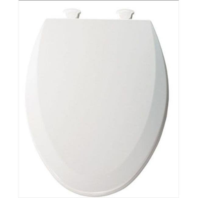 White Bemis Shell STAY TIGHT Toilet Seat Pan Adjustable Hinges Durable No Mess 