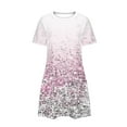thumbnail image 4 of IROINNID Summer Dresses for Women 2024, Plus Size Women Casual Outfits Short Dresses with Round Neck and Short Sleeve Summer Ruffled Dresses, 4 of 6