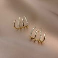 thumbnail image 4 of Dainty Gold Earrings, Claw Earrings for Women, Summer Trendy Illusion Earrings for Pierced Ear/Cartilage Piercing, 4 of 7