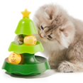 thumbnail image 1 of Mini Christmas Tree Three-Layer Track Cat Toy, Cat Mint Ball Interactive Toy for Kittens, 1 of 6