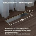 thumbnail image 7 of Imperial RG0179 Floor Register, 12 in W x 2-1/4 in H Duct Opening, Steel, White, 7 of 7