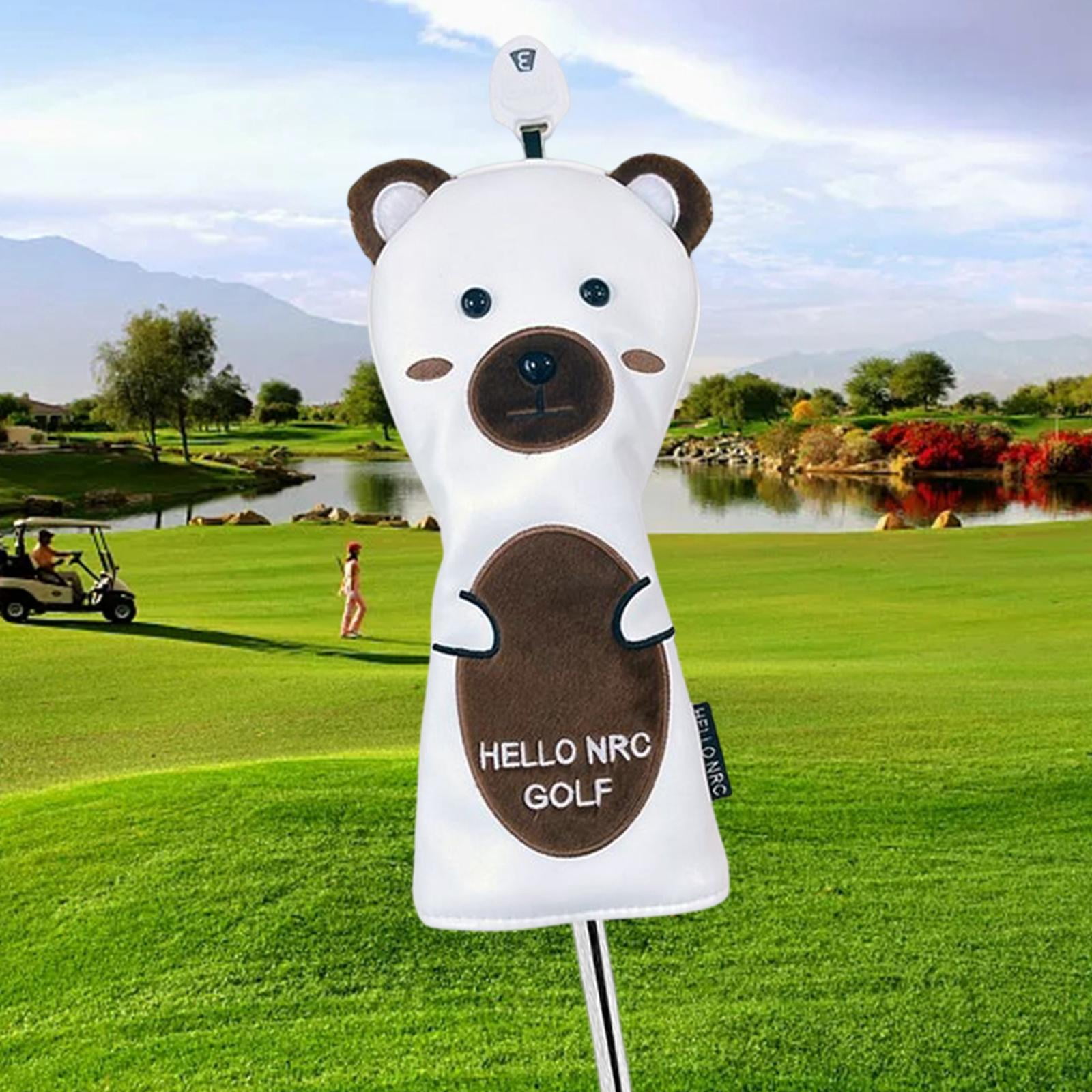 funtasica Golf Club wood top Cover Brown Resistant PU Leather Headcover Golf Driver Hybrid Cover , FW