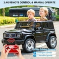 thumbnail image 5 of NEILA Mercedes-Benz EQG Licensed 12V Kids Ride on Car Electric Fun Toys，9AH Battery Powered with Parent Remote Control, Full Car LED Lights, Spring Suspension, Music for 3-8 Years Kids, Black, 5 of 6