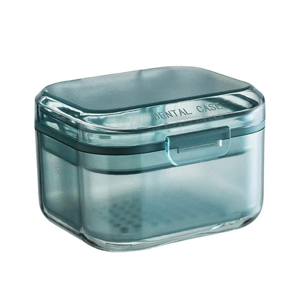 Estuche para dentaduras postizas Tportable con contenedor de colador Taza para dentaduras postizas a prueba de Yuyangstore Caso de dentadura