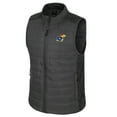 thumbnail image 2 of Men's Colosseum Charcoal Kansas Jayhawks Nightman Full-Zip Puffer Vest, 2 of 3
