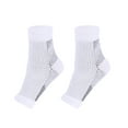 thumbnail image 4 of Calcetines de compresión Greeniant 2 pares amplia aplicación deportes diario blancos L/XL Type2 NO2, 4 of 6