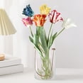 thumbnail image 3 of OIUR Artificial Tulip Realistic Faux Flower with Leaves No Maintenance Faux Tulip for Home Decor Wedding Party Table Centerpiece, 3 of 7