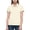 Beige, variant on Women's Regular-Fit Short-Sleeve T-Shirt Lapel Button Down Slim Fitted Solid Business Work T-Shirt White-E XXL(XXL)