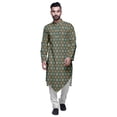 thumbnail image 1 of Atasi Cotton Flex Asymmetrical Long Sleeve Kurta For Men Printed Designer Kurta, 1 of 1