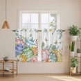 thumbnail image 2 of Easter Eggs Kitchen Curtain for Berdoom Living Room Cafe 45 Inch Length, Spring Botanical Eucalyptus Floral Butterfly Tiers Curtains Light Filtering Drapes Window Treatment 2 Panels 52"Wx45"L, 2 of 8