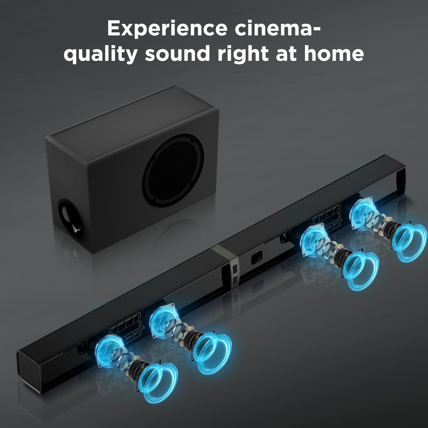 COWIN 120W Soundbar and Subwoofer with Bluetooth 5.3 photo 4